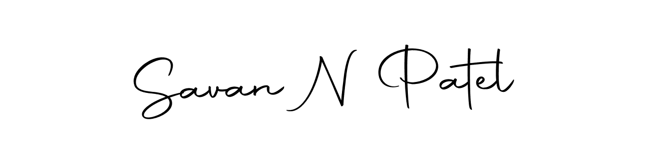 Use a signature maker to create a handwritten signature online. With this signature software, you can design (Autography-DOLnW) your own signature for name Savan N Patel. Savan N Patel signature style 10 images and pictures png