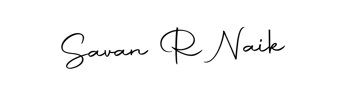 Design your own signature with our free online signature maker. With this signature software, you can create a handwritten (Autography-DOLnW) signature for name Savan R Naik. Savan R Naik signature style 10 images and pictures png