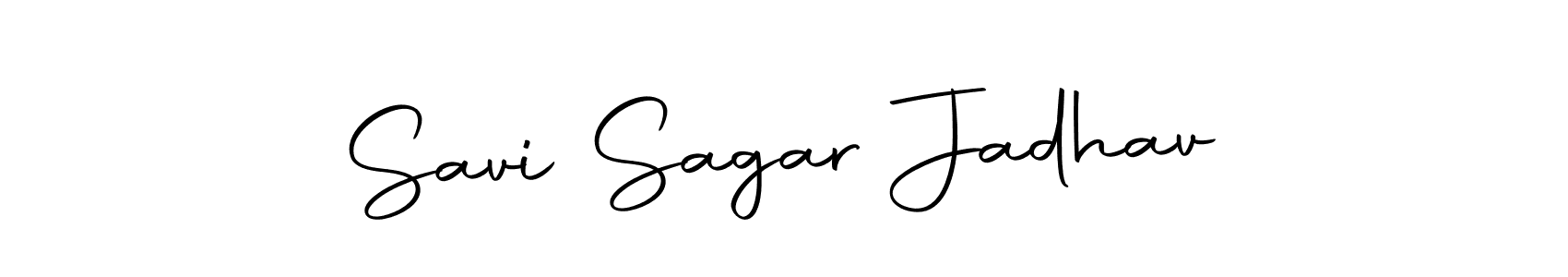 Savi Sagar Jadhav stylish signature style. Best Handwritten Sign (Autography-DOLnW) for my name. Handwritten Signature Collection Ideas for my name Savi Sagar Jadhav. Savi Sagar Jadhav signature style 10 images and pictures png