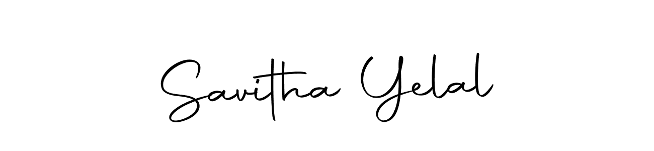 Make a beautiful signature design for name Savitha Yelal. Use this online signature maker to create a handwritten signature for free. Savitha Yelal signature style 10 images and pictures png