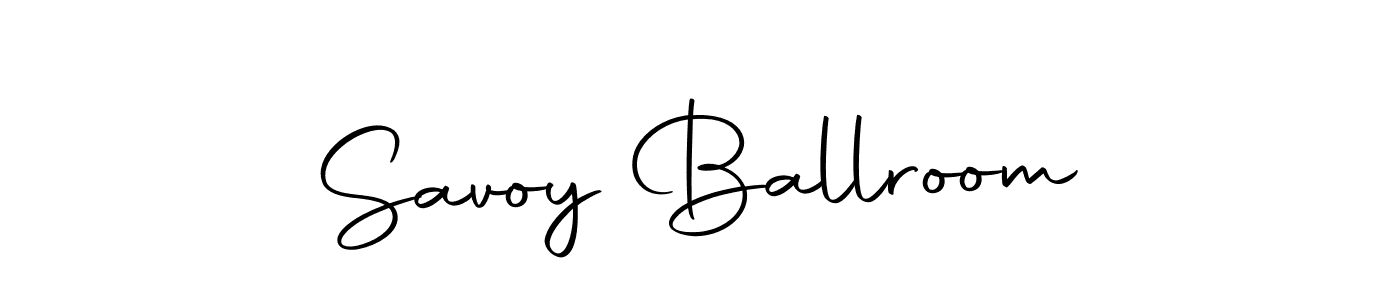 Use a signature maker to create a handwritten signature online. With this signature software, you can design (Autography-DOLnW) your own signature for name Savoy Ballroom. Savoy Ballroom signature style 10 images and pictures png