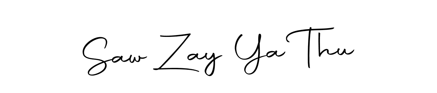 Make a short Saw Zay Ya Thu signature style. Manage your documents anywhere anytime using Autography-DOLnW. Create and add eSignatures, submit forms, share and send files easily. Saw Zay Ya Thu signature style 10 images and pictures png