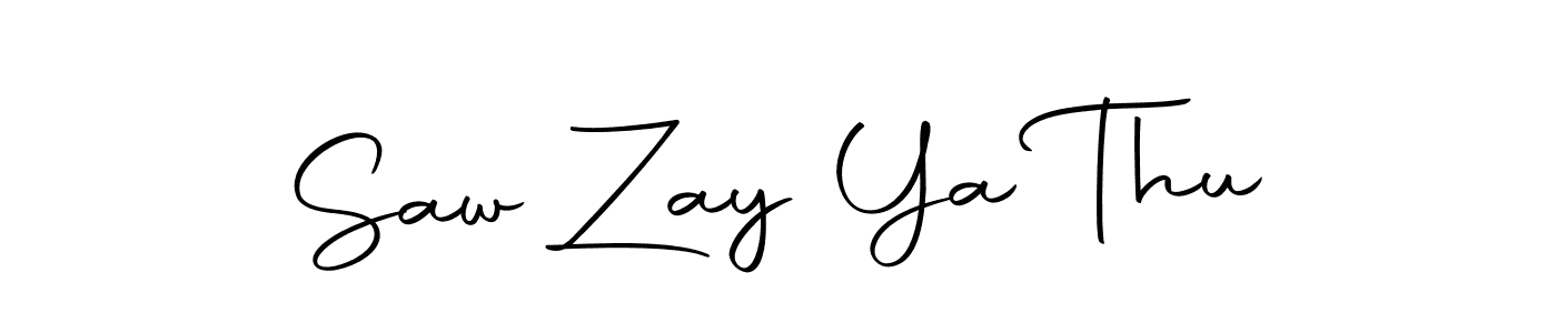 The best way (Autography-DOLnW) to make a short signature is to pick only two or three words in your name. The name Saw Zay Ya Thu include a total of six letters. For converting this name. Saw Zay Ya Thu signature style 10 images and pictures png