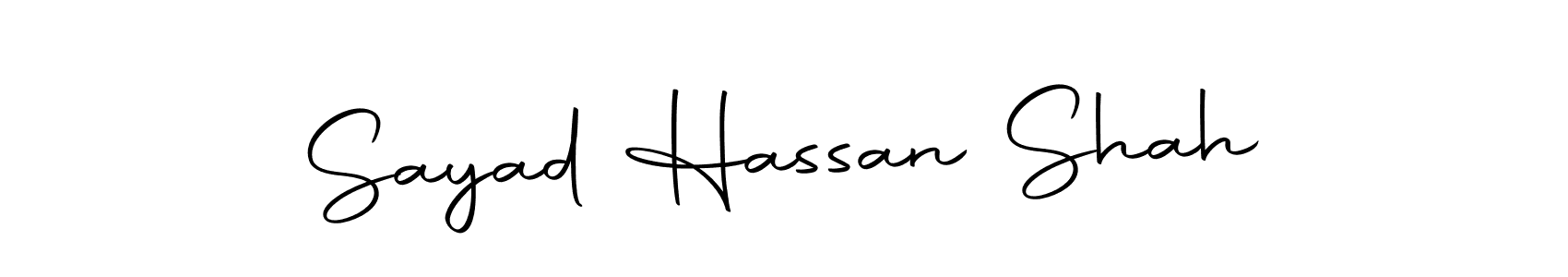 Make a beautiful signature design for name Sayad Hassan Shah. Use this online signature maker to create a handwritten signature for free. Sayad Hassan Shah signature style 10 images and pictures png