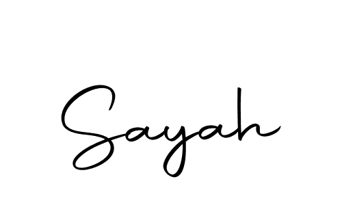 Use a signature maker to create a handwritten signature online. With this signature software, you can design (Autography-DOLnW) your own signature for name Sayah. Sayah signature style 10 images and pictures png