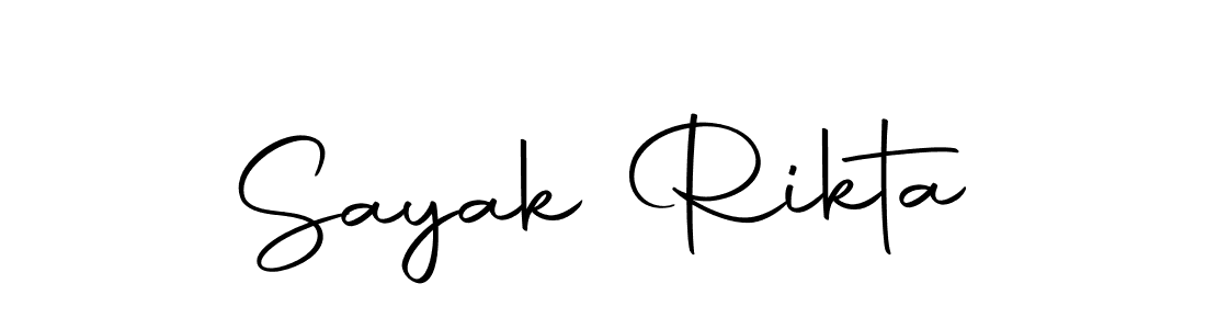 Design your own signature with our free online signature maker. With this signature software, you can create a handwritten (Autography-DOLnW) signature for name Sayak Rikta. Sayak Rikta signature style 10 images and pictures png