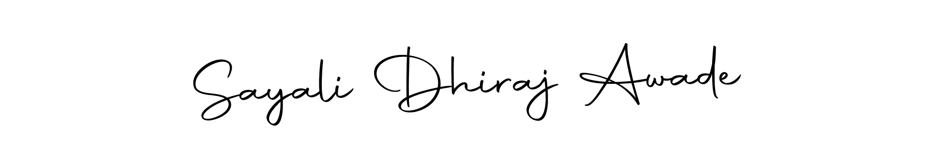 The best way (Autography-DOLnW) to make a short signature is to pick only two or three words in your name. The name Sayali Dhiraj Awade include a total of six letters. For converting this name. Sayali Dhiraj Awade signature style 10 images and pictures png