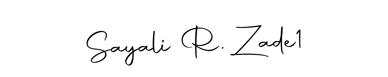 You should practise on your own different ways (Autography-DOLnW) to write your name (Sayali R. Zade1) in signature. don't let someone else do it for you. Sayali R. Zade1 signature style 10 images and pictures png