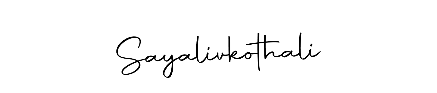 Make a beautiful signature design for name Sayalivkothali. Use this online signature maker to create a handwritten signature for free. Sayalivkothali signature style 10 images and pictures png