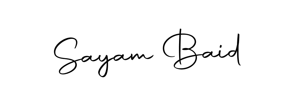 Autography-DOLnW is a professional signature style that is perfect for those who want to add a touch of class to their signature. It is also a great choice for those who want to make their signature more unique. Get Sayam Baid name to fancy signature for free. Sayam Baid signature style 10 images and pictures png