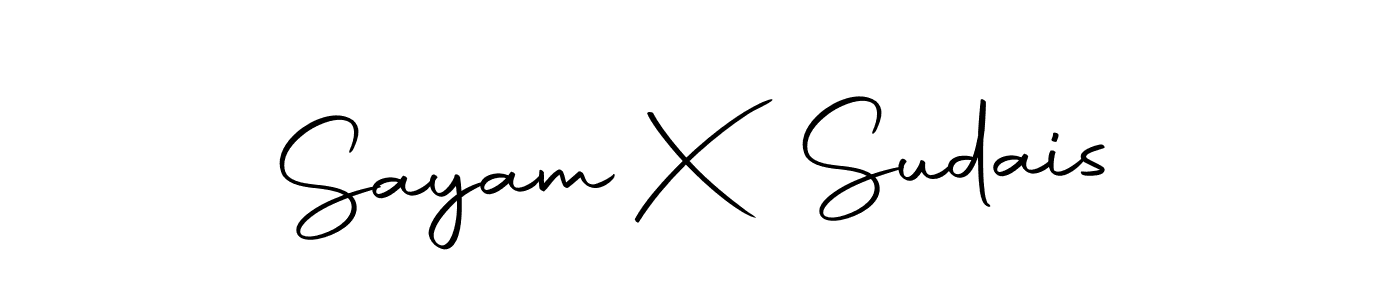 Also we have Sayam X Sudais name is the best signature style. Create professional handwritten signature collection using Autography-DOLnW autograph style. Sayam X Sudais signature style 10 images and pictures png