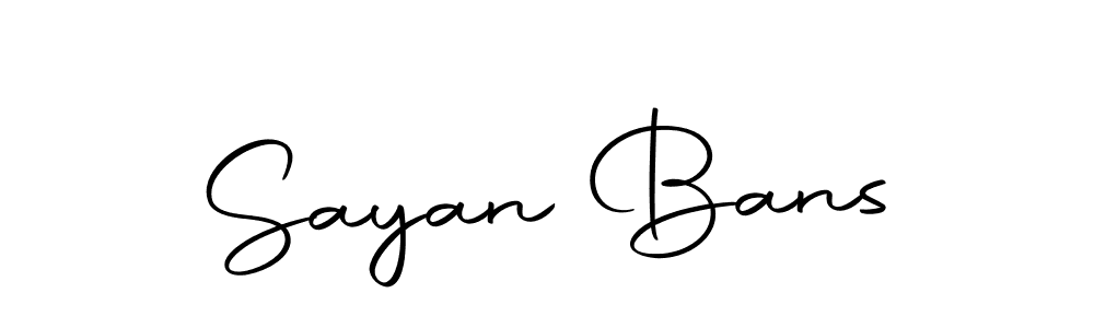 Use a signature maker to create a handwritten signature online. With this signature software, you can design (Autography-DOLnW) your own signature for name Sayan Bans. Sayan Bans signature style 10 images and pictures png