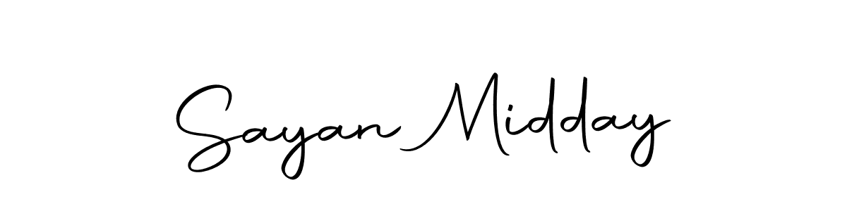 Create a beautiful signature design for name Sayan Midday. With this signature (Autography-DOLnW) fonts, you can make a handwritten signature for free. Sayan Midday signature style 10 images and pictures png