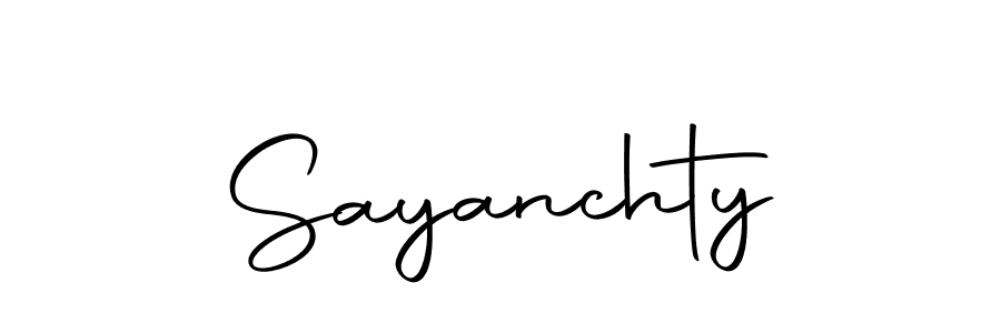 How to make Sayanchty signature? Autography-DOLnW is a professional autograph style. Create handwritten signature for Sayanchty name. Sayanchty signature style 10 images and pictures png