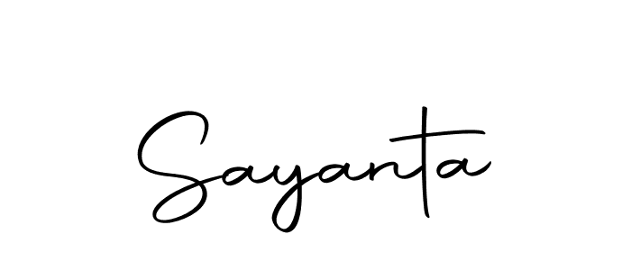 Design your own signature with our free online signature maker. With this signature software, you can create a handwritten (Autography-DOLnW) signature for name Sayanta. Sayanta signature style 10 images and pictures png