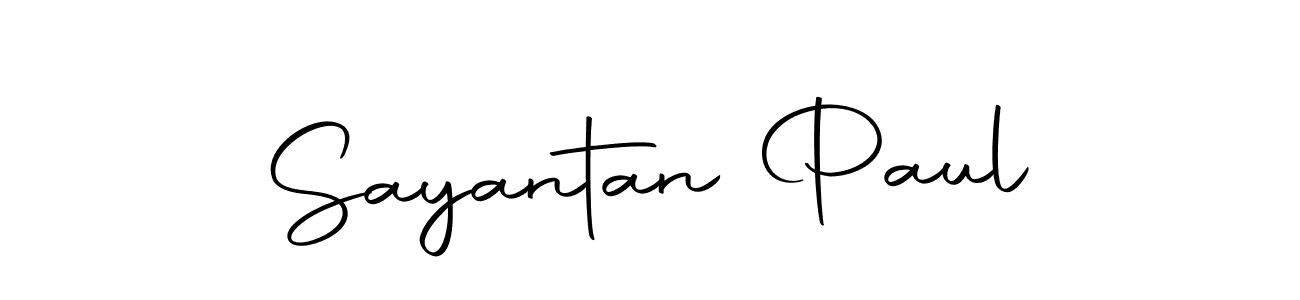 How to make Sayantan Paul name signature. Use Autography-DOLnW style for creating short signs online. This is the latest handwritten sign. Sayantan Paul signature style 10 images and pictures png