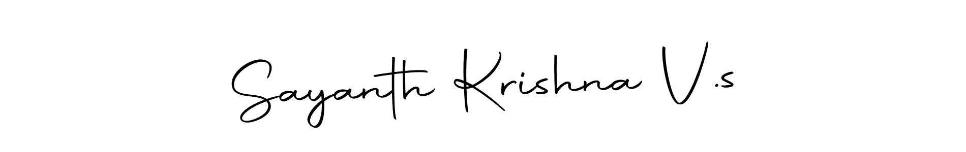 Make a beautiful signature design for name Sayanth Krishna V.s. Use this online signature maker to create a handwritten signature for free. Sayanth Krishna V.s signature style 10 images and pictures png