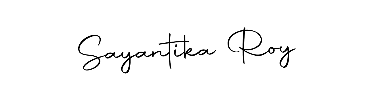 How to make Sayantika Roy name signature. Use Autography-DOLnW style for creating short signs online. This is the latest handwritten sign. Sayantika Roy signature style 10 images and pictures png