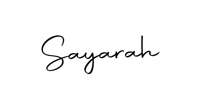 Create a beautiful signature design for name Sayarah. With this signature (Autography-DOLnW) fonts, you can make a handwritten signature for free. Sayarah signature style 10 images and pictures png