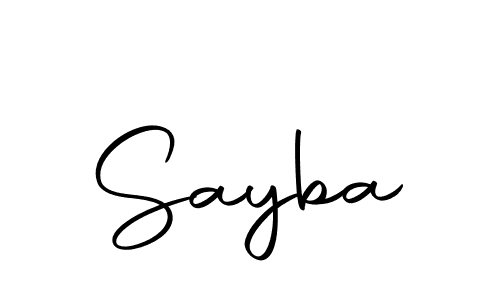 Design your own signature with our free online signature maker. With this signature software, you can create a handwritten (Autography-DOLnW) signature for name Sayba. Sayba signature style 10 images and pictures png