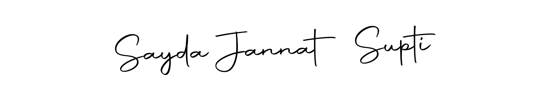 Make a short Sayda Jannat Supti signature style. Manage your documents anywhere anytime using Autography-DOLnW. Create and add eSignatures, submit forms, share and send files easily. Sayda Jannat Supti signature style 10 images and pictures png