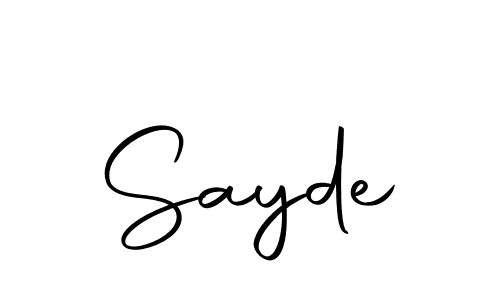 Design your own signature with our free online signature maker. With this signature software, you can create a handwritten (Autography-DOLnW) signature for name Sayde. Sayde signature style 10 images and pictures png