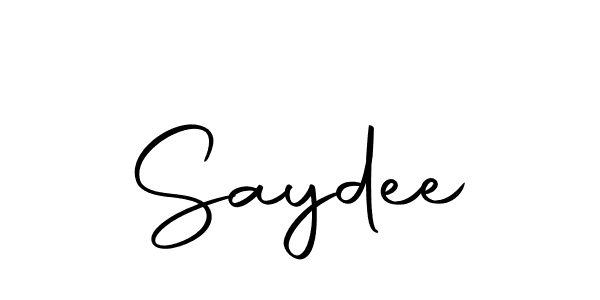 Design your own signature with our free online signature maker. With this signature software, you can create a handwritten (Autography-DOLnW) signature for name Saydee. Saydee signature style 10 images and pictures png