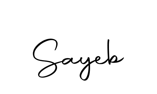 How to make Sayeb name signature. Use Autography-DOLnW style for creating short signs online. This is the latest handwritten sign. Sayeb signature style 10 images and pictures png