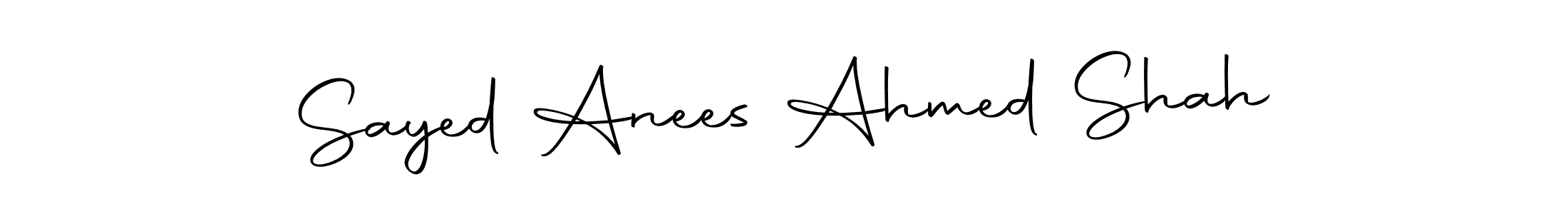 Design your own signature with our free online signature maker. With this signature software, you can create a handwritten (Autography-DOLnW) signature for name Sayed Anees Ahmed Shah. Sayed Anees Ahmed Shah signature style 10 images and pictures png