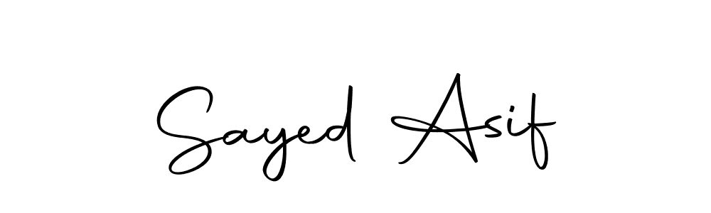 Design your own signature with our free online signature maker. With this signature software, you can create a handwritten (Autography-DOLnW) signature for name Sayed Asif. Sayed Asif signature style 10 images and pictures png