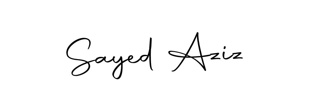 Sayed Aziz stylish signature style. Best Handwritten Sign (Autography-DOLnW) for my name. Handwritten Signature Collection Ideas for my name Sayed Aziz. Sayed Aziz signature style 10 images and pictures png