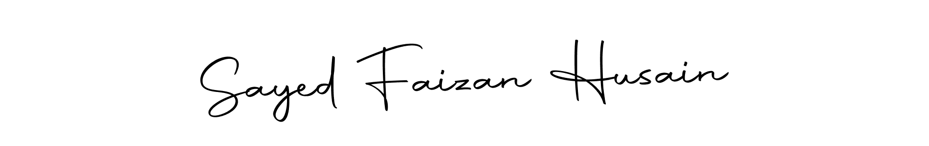 How to make Sayed Faizan Husain name signature. Use Autography-DOLnW style for creating short signs online. This is the latest handwritten sign. Sayed Faizan Husain signature style 10 images and pictures png