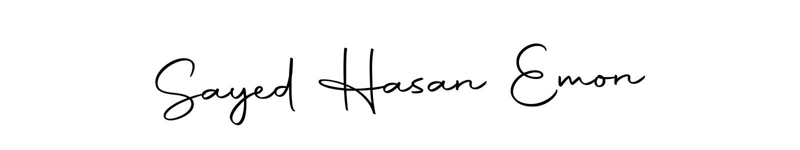 Make a beautiful signature design for name Sayed Hasan Emon. With this signature (Autography-DOLnW) style, you can create a handwritten signature for free. Sayed Hasan Emon signature style 10 images and pictures png
