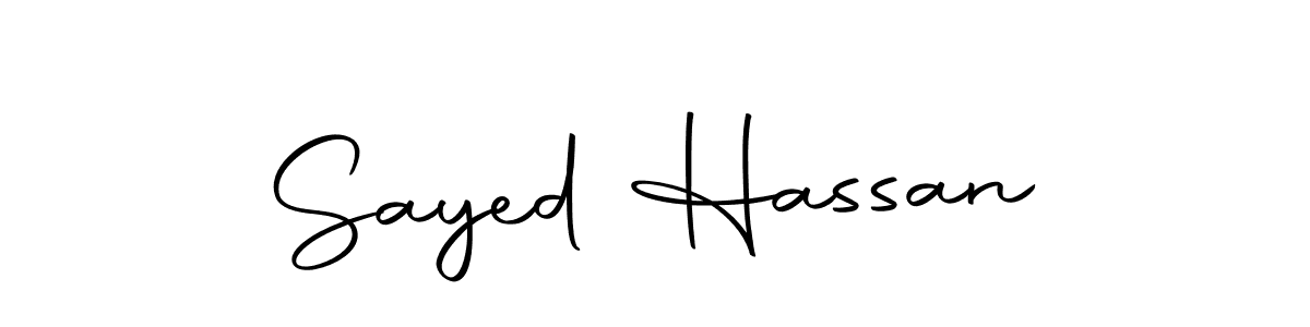 Create a beautiful signature design for name Sayed Hassan. With this signature (Autography-DOLnW) fonts, you can make a handwritten signature for free. Sayed Hassan signature style 10 images and pictures png