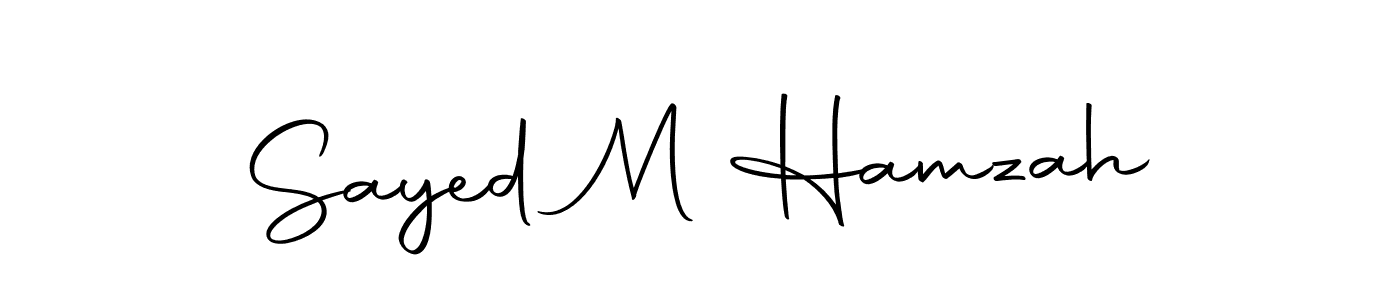 You should practise on your own different ways (Autography-DOLnW) to write your name (Sayed M Hamzah) in signature. don't let someone else do it for you. Sayed M Hamzah signature style 10 images and pictures png