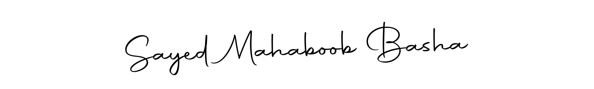 How to make Sayed Mahaboob Basha name signature. Use Autography-DOLnW style for creating short signs online. This is the latest handwritten sign. Sayed Mahaboob Basha signature style 10 images and pictures png