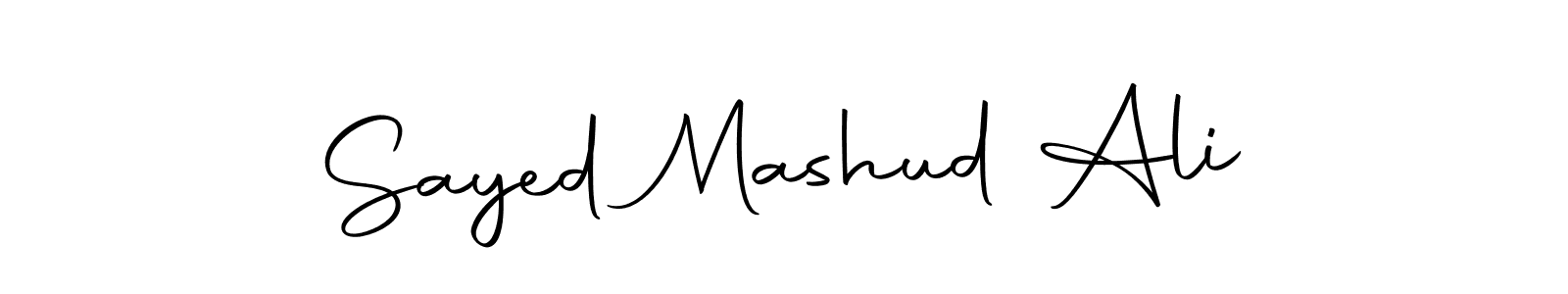 Design your own signature with our free online signature maker. With this signature software, you can create a handwritten (Autography-DOLnW) signature for name Sayed Mashud Ali. Sayed Mashud Ali signature style 10 images and pictures png