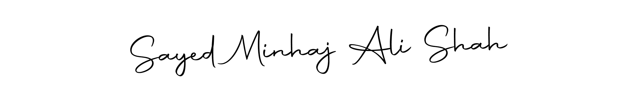 Design your own signature with our free online signature maker. With this signature software, you can create a handwritten (Autography-DOLnW) signature for name Sayed Minhaj Ali Shah. Sayed Minhaj Ali Shah signature style 10 images and pictures png