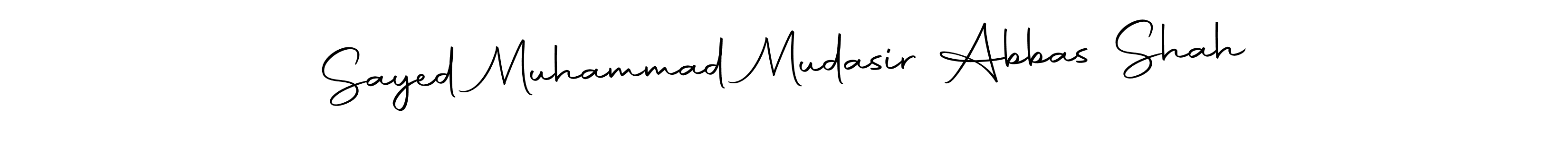 Make a short Sayed Muhammad Mudasir Abbas Shah signature style. Manage your documents anywhere anytime using Autography-DOLnW. Create and add eSignatures, submit forms, share and send files easily. Sayed Muhammad Mudasir Abbas Shah signature style 10 images and pictures png