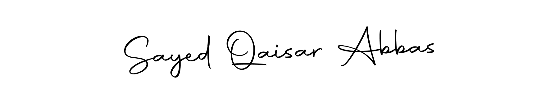 How to make Sayed Qaisar Abbas name signature. Use Autography-DOLnW style for creating short signs online. This is the latest handwritten sign. Sayed Qaisar Abbas signature style 10 images and pictures png