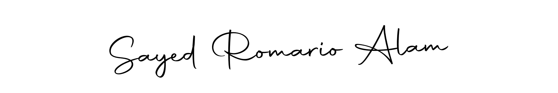 How to make Sayed Romario Alam name signature. Use Autography-DOLnW style for creating short signs online. This is the latest handwritten sign. Sayed Romario Alam signature style 10 images and pictures png