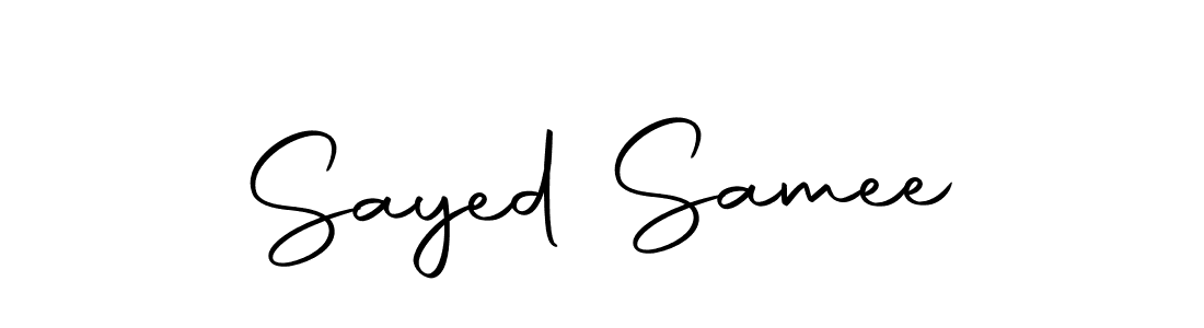 The best way (Autography-DOLnW) to make a short signature is to pick only two or three words in your name. The name Sayed Samee include a total of six letters. For converting this name. Sayed Samee signature style 10 images and pictures png