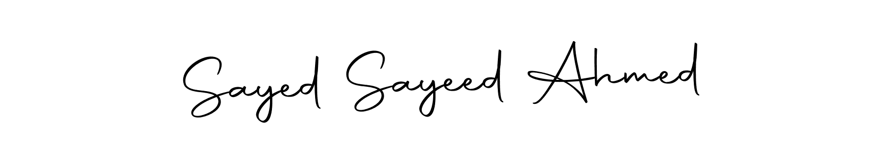 Make a beautiful signature design for name Sayed Sayeed Ahmed. Use this online signature maker to create a handwritten signature for free. Sayed Sayeed Ahmed signature style 10 images and pictures png