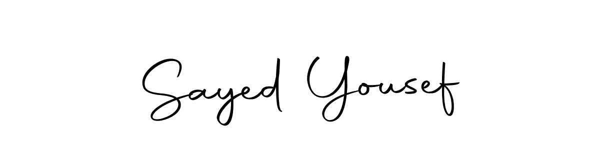 Design your own signature with our free online signature maker. With this signature software, you can create a handwritten (Autography-DOLnW) signature for name Sayed Yousef. Sayed Yousef signature style 10 images and pictures png
