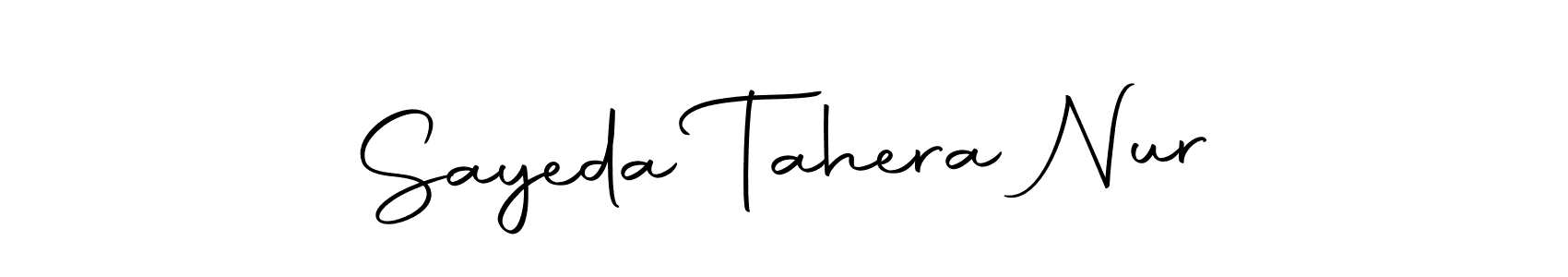 Make a beautiful signature design for name Sayeda Tahera Nur. Use this online signature maker to create a handwritten signature for free. Sayeda Tahera Nur signature style 10 images and pictures png