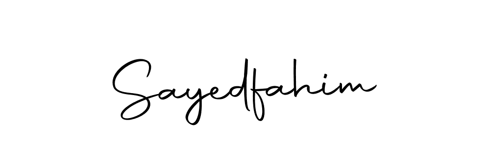 You should practise on your own different ways (Autography-DOLnW) to write your name (Sayedfahim) in signature. don't let someone else do it for you. Sayedfahim signature style 10 images and pictures png