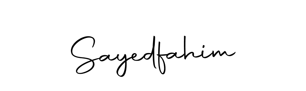 You should practise on your own different ways (Autography-DOLnW) to write your name (Sayedfahim) in signature. don't let someone else do it for you. Sayedfahim signature style 10 images and pictures png