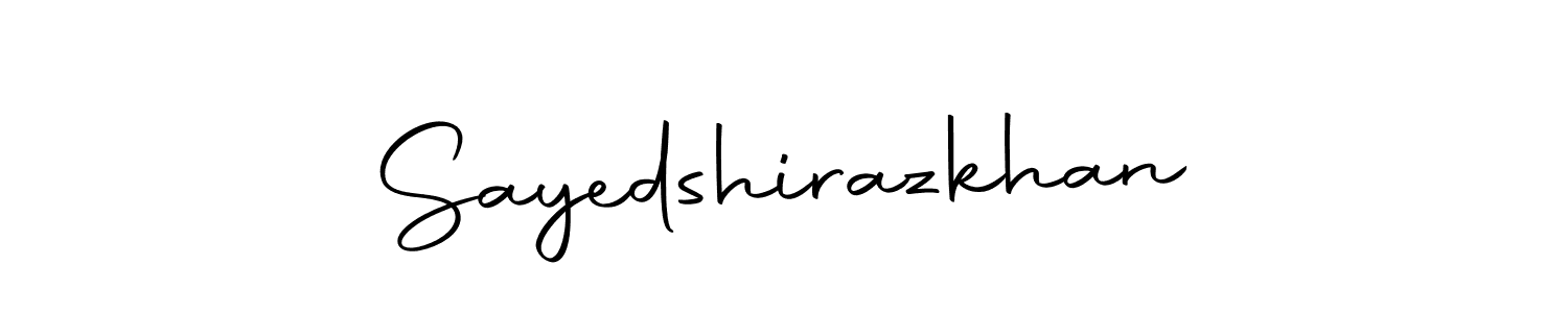 Design your own signature with our free online signature maker. With this signature software, you can create a handwritten (Autography-DOLnW) signature for name Sayedshirazkhan. Sayedshirazkhan signature style 10 images and pictures png