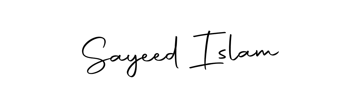 Make a beautiful signature design for name Sayeed Islam. With this signature (Autography-DOLnW) style, you can create a handwritten signature for free. Sayeed Islam signature style 10 images and pictures png