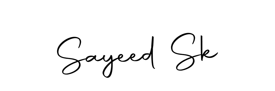 Design your own signature with our free online signature maker. With this signature software, you can create a handwritten (Autography-DOLnW) signature for name Sayeed Sk. Sayeed Sk signature style 10 images and pictures png